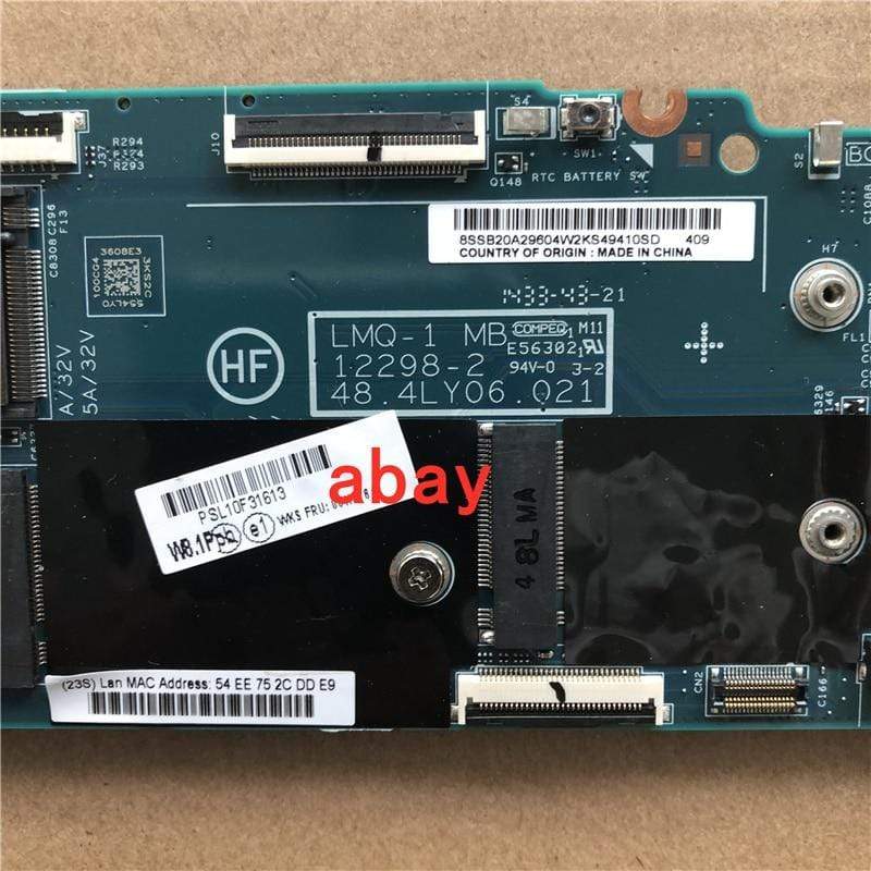 Planet Gates LMQ-1 MB 12298-2 48.4LY06.021 placa base original para ThinkPad X1C X1 carbon 2014 I7-4600U RMA 8G 00UP983 Laptop motherboard