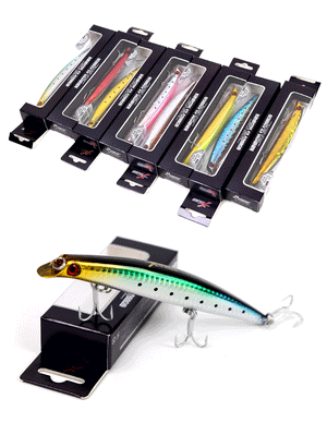 Planet Gates LN77 95mm Fishing Lure Floating Popper LipLess Minnow Sea Fishing 3 sizes Minnow Lure Hard Bait Strong Hook Wobblers Model 5326