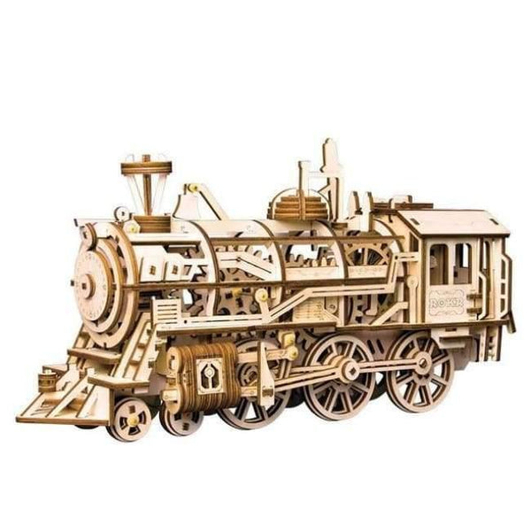 Planet Gates Locomotive / China Robotime 8 Kinds DIY Gear Drive Wooden Mechanical Model Building Kits Assembly Toy Gift for Children Teens Adult LGLK