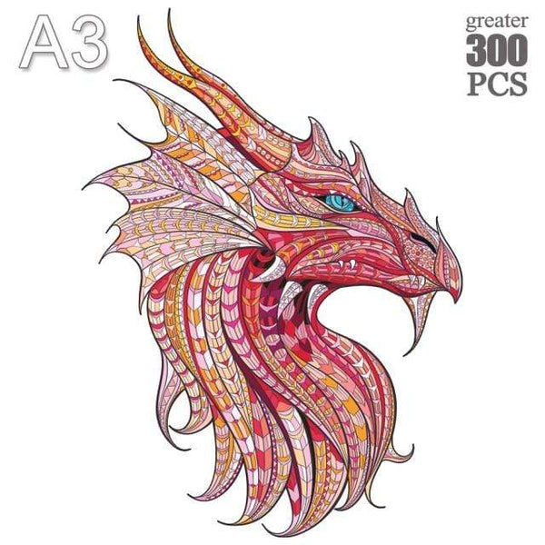 Planet Gates LONG-03-A3 Dinosaur Wooden Jigsaw Puzzle Toy Wooden Puzzles For Adults Kids Christmas Gifts Educational Games Toys Butterfly Wooden Puzzle