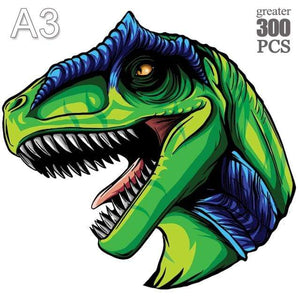Planet Gates LONG-10-A3 Dinosaur Wooden Jigsaw Puzzle Toy Wooden Puzzles For Adults Kids Christmas Gifts Educational Games Toys Butterfly Wooden Puzzle