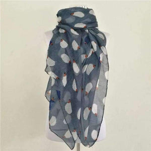 Planet Gates Long scarf Grey Women Ladies Fashion Viscose Cotton Hedgehog Print infinity scarf Fashion Animal Scarves Shawl Wrap hot sale neckerchief