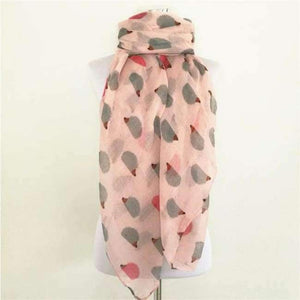 Planet Gates Long scarf Pink Women Ladies Fashion Viscose Cotton Hedgehog Print infinity scarf Fashion Animal Scarves Shawl Wrap hot sale neckerchief