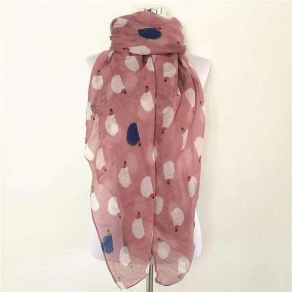 Planet Gates Long scarf Purple Women Ladies Fashion Viscose Cotton Hedgehog Print infinity scarf Fashion Animal Scarves Shawl Wrap hot sale neckerchief