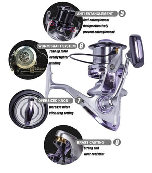 Planet Gates Long Shot Spinning Fishing Reel 12+1BB High Speed 4.6:1 25KG Max Drag Fish Reels Trolling Surf Metal Spoon Moulinet Peche