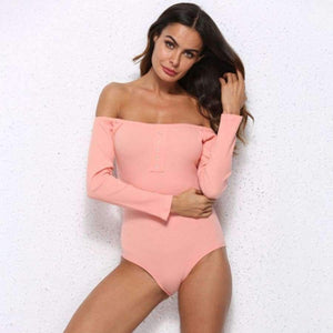 Planet Gates Long Sleeve Bodycon Slash Neck Winter Jumpsuit Autumn Off Shoulder Bodysuits Women Body Feminino Mujer Sexy