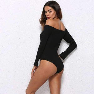 Planet Gates Long Sleeve Bodycon Slash Neck Winter Jumpsuit Autumn Off Shoulder Bodysuits Women Body Feminino Mujer Sexy