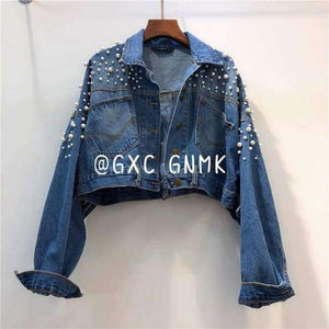 Planet Gates Long Sleeve Denim Jacket Women Autumn Spring Tops 2018 Spring Korean Leisure Joker Back Single Breasted Jacket