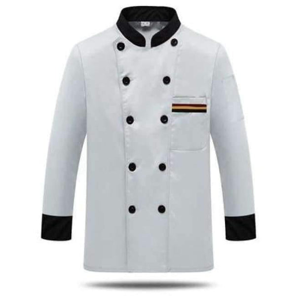 Planet Gates long sleeve / XL Men Long-sleeved Chef Jacket Hotel Service Working Wear Restaurant Kitchen Work Tooling Chef Uniform Cooking Clothes Women 89