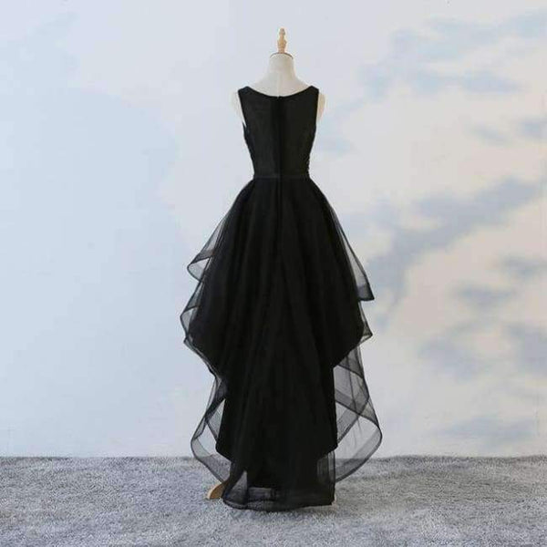 Planet Gates Long Train / 10 Weekend Black Cocktail Dresses 2018 Tops Beading Crystal The Banquet High/Low Short Birthday Party Dress Formal Prom Gowns