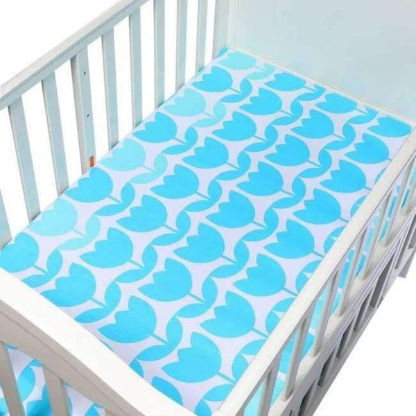 Planet Gates Lotus Baby Crib Bedding Set Fitted Soft Woven Cotton Sheet  with Unisex Design for Babies Crib Sheets Great gift for Baby