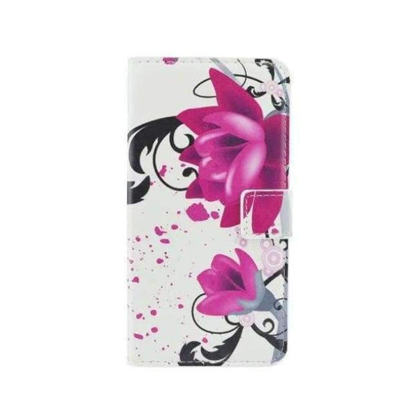 Painted Pu Leather Lether Wallet Case For Sony Xperia T3 D5106 Jellyfish Colorful Best Heart Cheap Luxury Flower - Lotus Flower