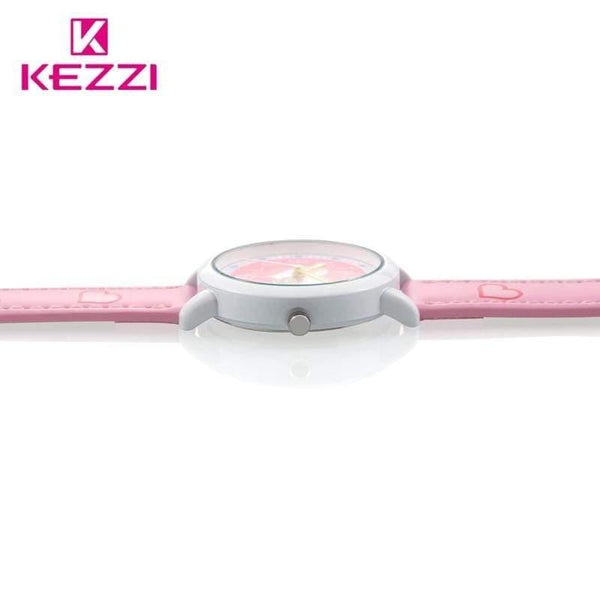 Planet Gates Love Hearts child Watches Girl Leather Printing Strap Cartoon Kids Watch Students Quartz Wristwatch Casual Fashion