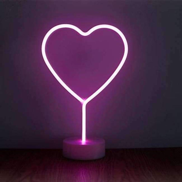 Planet Gates Love / Pink ROPIO LED Neon Abajur Night Light Table Night Lamp Flamingo Angel Heart Battery Operated for Home Wedding Christmas Decoration
