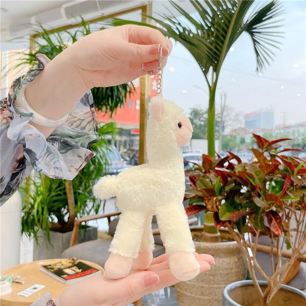 Planet Gates Lovely Alpaca Plush Toy Japanese Alpaca Soft Stuffed Cute Sheep Llama Animal Dolls keychain Doll