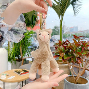 Planet Gates Lovely Alpaca Plush Toy Japanese Alpaca Soft Stuffed Cute Sheep Llama Animal Dolls keychain Doll