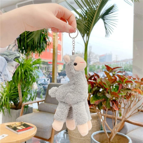 Planet Gates Lovely Alpaca Plush Toy Japanese Alpaca Soft Stuffed Cute Sheep Llama Animal Dolls keychain Doll