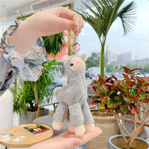 Planet Gates Lovely Alpaca Plush Toy Japanese Alpaca Soft Stuffed Cute Sheep Llama Animal Dolls keychain Doll