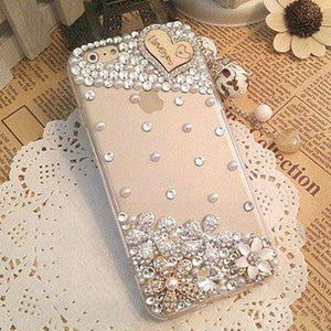 Planet Gates Lovely Bling Crystal Diamonds Rhinestone 3D Stones Hard Back Cover for iphone 7/5/5S for Samsung Galaxy S5 6 7 EDGE