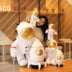 Planet Gates Lovely Space astronaut doll rocket plane plush toy doll doll boys pillow children's birthday gift stuffed animals  kawaii plush