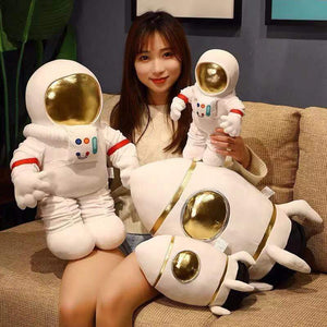 Planet Gates Lovely Space astronaut doll rocket plane plush toy doll doll boys pillow children's birthday gift stuffed animals  kawaii plush