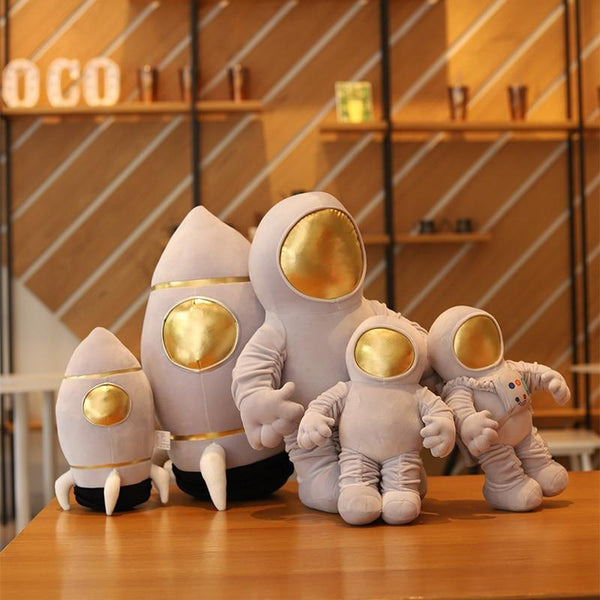 Planet Gates Lovely Space astronaut doll rocket plane plush toy doll doll boys pillow children's birthday gift stuffed animals  kawaii plush