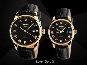 Planet Gates lover gold 3 Watches men quartz business fashion casual watch full steel date women lover couple 30m waterproof wristwatches