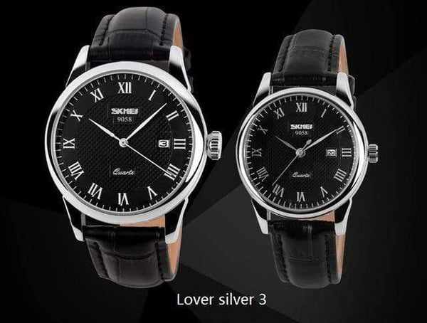 Planet Gates lover silver 3 Watches men quartz business fashion casual watch full steel date women lover couple 30m waterproof wristwatches