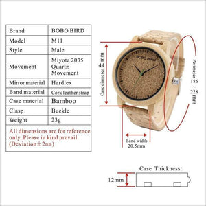 Planet Gates Lovers Watches Wooden Timepieces Handmade Cork Strap Bamboo Women Watch Luxury in Box Accept Logo Drop Shipping