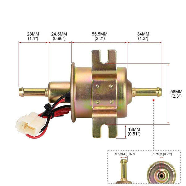Planet Gates Low Pressure Universal Diesel Petrol Gasoline Electric Fuel Pump HEP-02A 12V 24V For Car Motorcycle