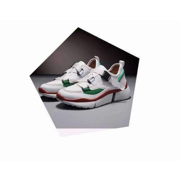 Planet Gates low white / 4 2018 fashion sneakers New Fashion Genuine Leather+Canvas Clunky Women Vulcanize Shoes Female Platform Breathable shoes woman