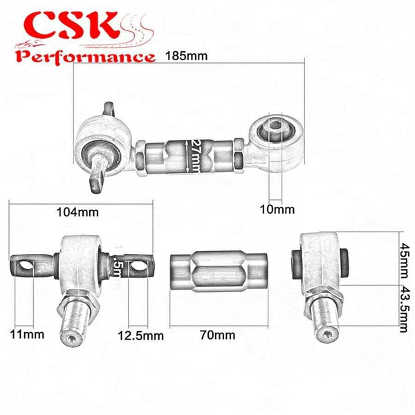 Planet Gates Lower Control Arm LCA+Front Upper+ Rear Camber Kit Fits For Honda Civic EG EJ EH