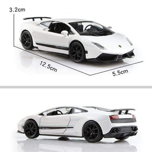 Planet Gates LP570-4 White Birthday Gift 1:36 Alloy Car Model Simulation Exquisite Diecasts Toy Vehicle RMZ city Maserati Aston Martin Doors Open Pull Back