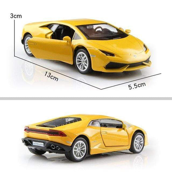 Planet Gates LP610-4 Yellow Birthday Gift 1:36 Alloy Car Model Simulation Exquisite Diecasts Toy Vehicle RMZ city Maserati Aston Martin Doors Open Pull Back
