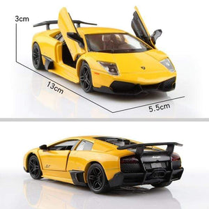 Planet Gates LP670-4 Bat Yellow Birthday Gift 1:36 Alloy Car Model Simulation Exquisite Diecasts Toy Vehicle RMZ city Maserati Aston Martin Doors Open Pull Back