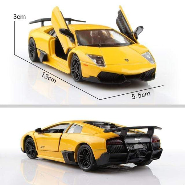 Planet Gates LP670-4 Bat Yellow Birthday Gift 1:36 Alloy Car Model Simulation Exquisite Diecasts Toy Vehicle RMZ city Maserati Aston Martin Doors Open Pull Back