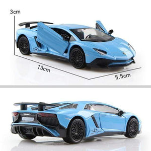 Planet Gates LP750-4 Sky Blue Birthday Gift 1:36 Alloy Car Model Simulation Exquisite Diecasts Toy Vehicle RMZ city Maserati Aston Martin Doors Open Pull Back
