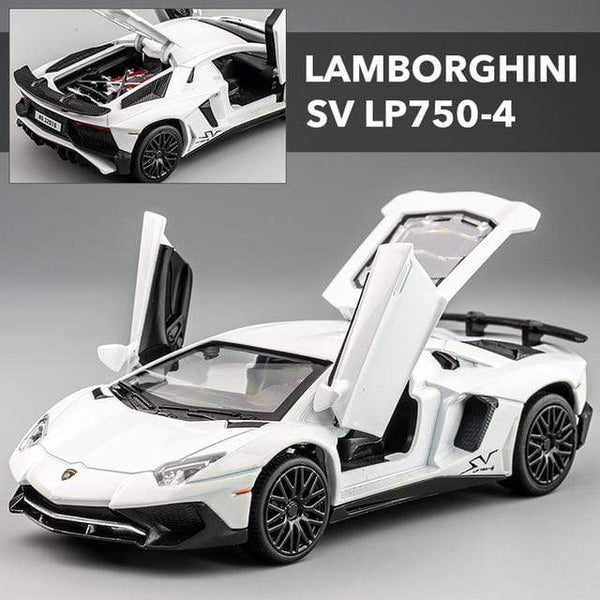 Planet Gates LP750 white LP770 750 1:32 Lamborghinis Car Alloy Sports Car Model Diecast Sound Super Racing Lifting Tail Hot Car Wheel For Children Gifts