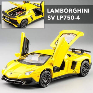 Planet Gates LP750 yellow LP770 750 1:32 Lamborghinis Car Alloy Sports Car Model Diecast Sound Super Racing Lifting Tail Hot Car Wheel For Children Gifts