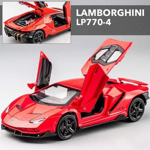Planet Gates LP770 Red LP770 750 1:32 Lamborghinis Car Alloy Sports Car Model Diecast Sound Super Racing Lifting Tail Hot Car Wheel For Children Gifts