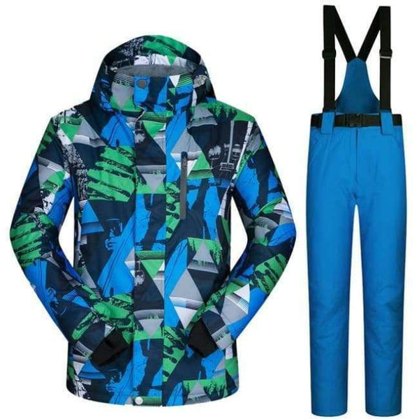 Planet Gates LS And Blue / M Winter Ski Suit Men Thermal Jackets Waterproof Snowboard Suits Cross Country Skiing And Snowboarding Jackets For Men