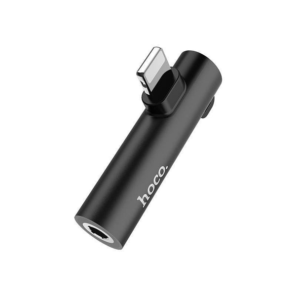 Planet Gates LS21 Silver 3.5 HOCO for Lightning Converter 2 in 1 Convert to 3.5mm Jack Audio Adapter + for Lightning For iPhone 7 8 Plus X XR XS MAX Earphone