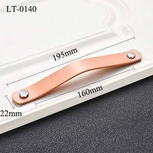 Handmade Cabinet Handle Soft Cow leather Leather Dresser Drawer Door Knobs Pull Furniture Hardware Pink Leather Handle