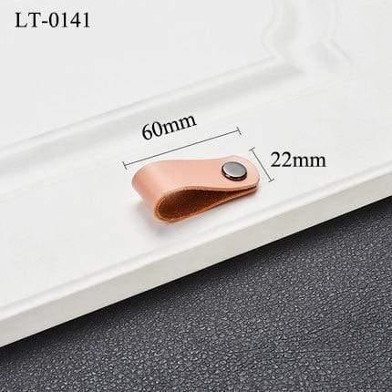 Handmade Cabinet Handle Soft Cow leather Leather Dresser Drawer Door Knobs Pull Furniture Hardware Pink Leather Handle