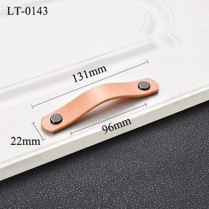 Handmade Cabinet Handle Soft Cow leather Leather Dresser Drawer Door Knobs Pull Furniture Hardware Pink Leather Handle