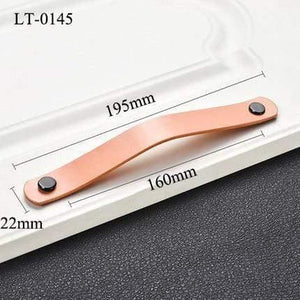 Handmade Cabinet Handle Soft Cow leather Leather Dresser Drawer Door Knobs Pull Furniture Hardware Pink Leather Handle