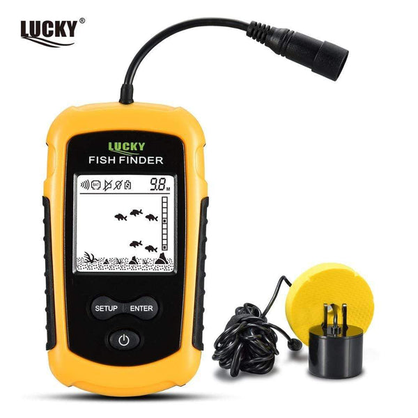 Planet Gates LUCKY FF1108-1 Portable Fish Finder Ice Fishing Sonar Sounder Alarm Transducer Fishfinder 0.7-100m Fishing Echo Sounder