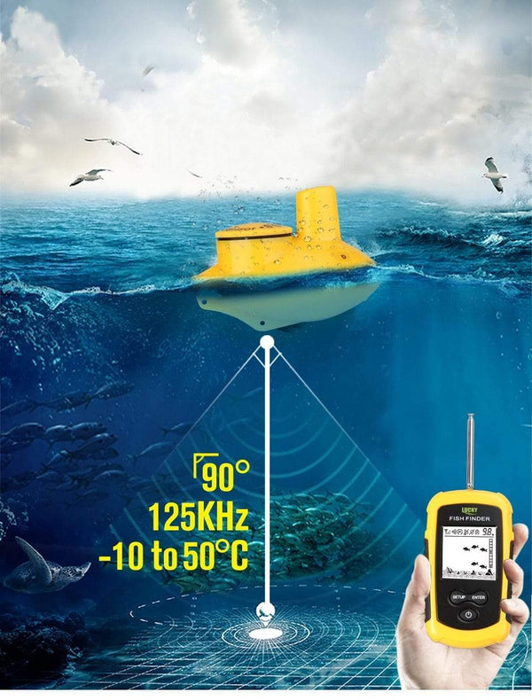 Planet Gates LUCKY FF1108-1 Portable Fish Finder Ice Fishing Sonar Sounder Alarm Transducer Fishfinder 0.7-100m Fishing Echo Sounder