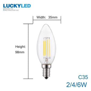 Planet Gates LUCKY Led Bulb E27 Dimmable 2w 4w 6w 8w E14 Led Candle Light Bulb 110v 220v Vintage Filament Lamp For Chandelier Lighting .