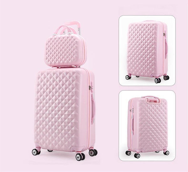 Planet Gates Luggage Set with Handbag,Women Travel Suitcase Bag with Cosmetic Bag,20"22"24"26"28"inch Wheel Trolley Case